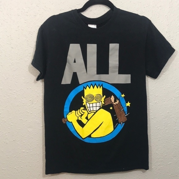 Gildan Black All Men'S Allroy Broken Bat Screen Print T-Shirt size S - Picture 1 of 9